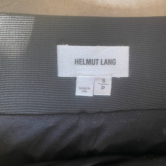 HELMUT LANG Black Ribbed Viscose Blend Stretch Pull-On Pencil Skirt  -Size Small - Picture 2 of 12